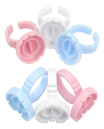 Anillos Porta Pigmento Pegamento Pestañas Y Cejas  X100 Unid