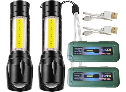 Linterna Led Recargable Usb Antorcha Mini Pequeña Luz ...