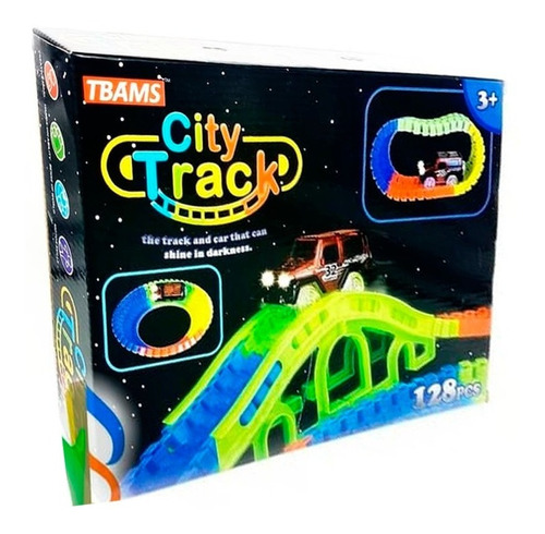 Magic Tracks 128 Piezas Pista Magica Carros Flexible Puente