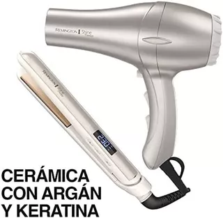 Combo Plancha De Cabello Y Secadora Remington Cerámica