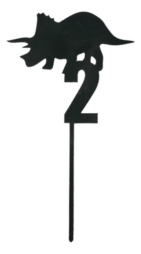 Letrero Pastel Cake Topper Fiesta Numeros Dinosaurios