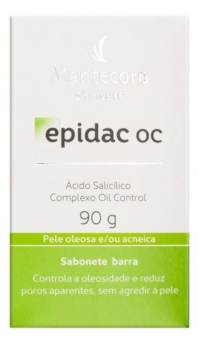 Sabonete Barra Mantecorp Skincare Epidac OC Caixa 90g