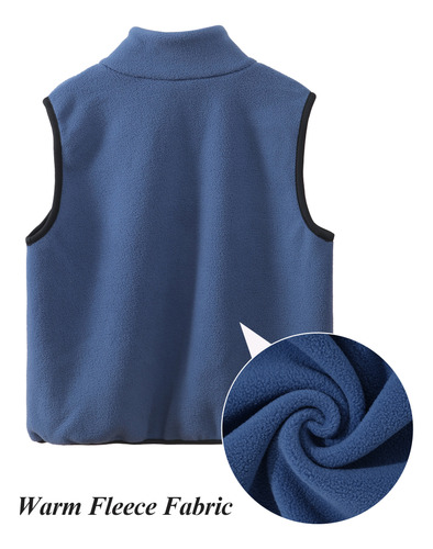 Chaqueta Sin Mangas Chaleco Polar Con Cremallera Niños