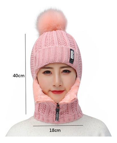 Conjunto De Gorro Y Bufanda De Punto Para Invierno, Bufanda