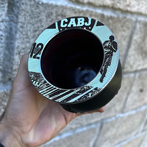 Mate Clásico Modelo Boca Juniors Escudo Riquelme Hinchada 12 Negro Boca Jnrs