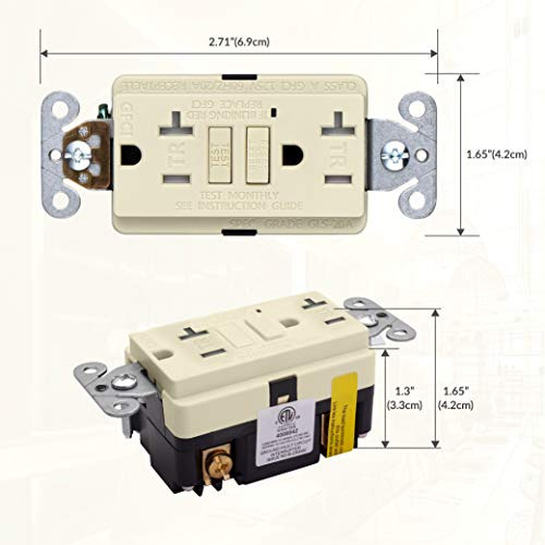 Faith 20a Gfci Receptaculo Duplex Gfi Indicador Led Falla