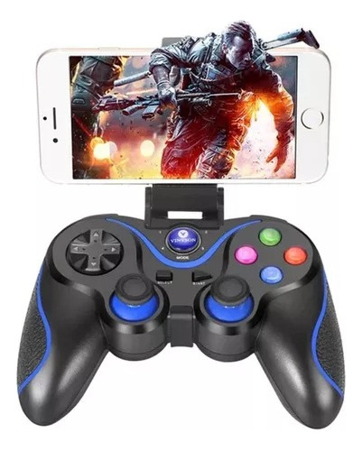 Gamepad Bluetooth Compatible Android Pc Tv Joystick Azul