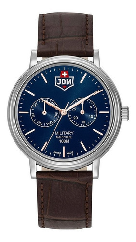 Jdm - Reloj Jdm-wg003-07 Echo Para Hombre Color de la correa Marrón Color del bisel Azul