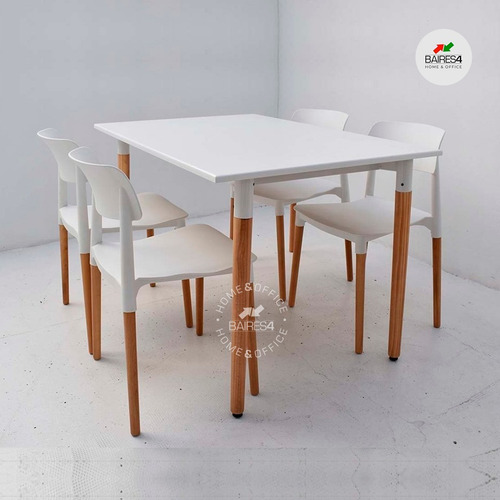 Imagen 2 de 9 de Juego De Comedor Mesa 120cm + 4 Sillas Milán
