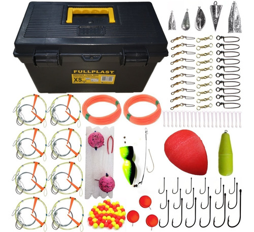 Kit Caja De Pesca Completa Variada Laguna Y Rio + Accesorios