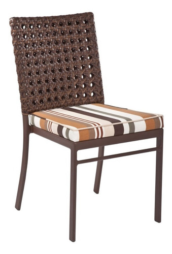 Cadeira Design Moderno Fibra Sintética Com Almofada Sem Juro