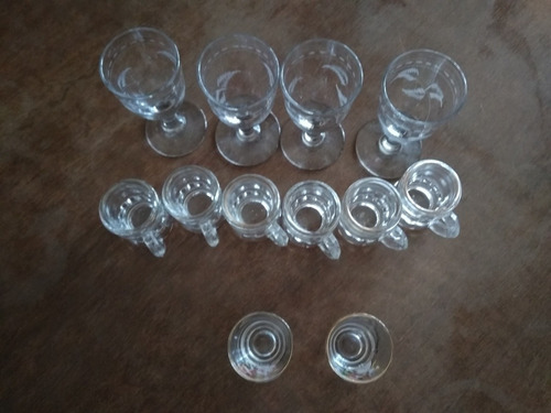 Copas De Cristal De Licor Lote