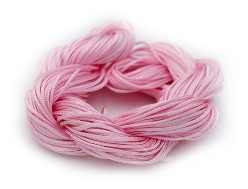 Hilo Seda Bisuteria 10 Madejas X 25m Grosor 1mm Color Rosado