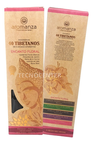 Sahumerios 40 Tibetanos Aromanza India 5 Aromas Diferentes C