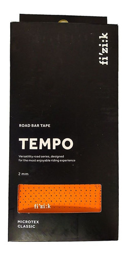 Imagem 3 de 3 de Fita De Guidao Fizik Tempo Classic Laranja 2mm Speed