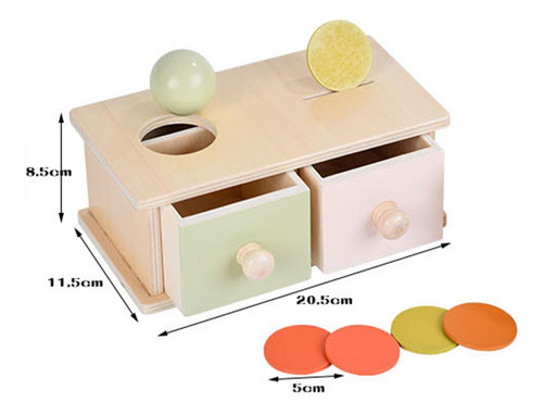Caja De Caída De Bolas, Juguetes Montessori, Cajón Doble
