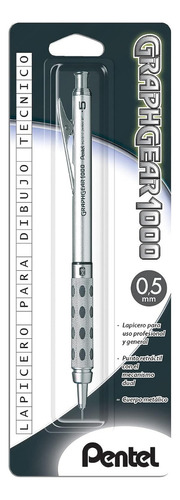 Lapicero Profesional Pentel Graphgear Plata Dibujo 0.5mm