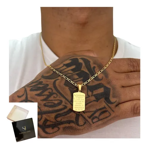 Colar De Ouro Masculina Banhada A Ouro 24k Com Garantia