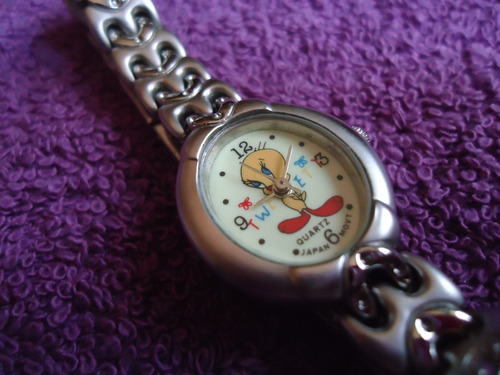 Piolin Tweety Mini Reloj Retro Fluorecente Para Mujer
