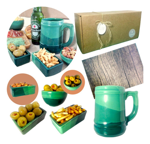 Set Picada Kit Chop Cerveza Caja Regalo Hombre Padre Pyc06