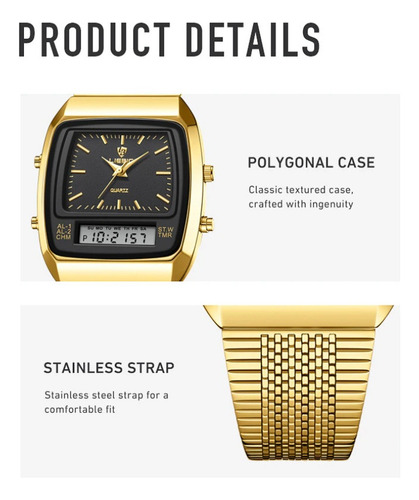 Reloj Liebig Digita Digital De Cuarzo Con Brazalete De Acero