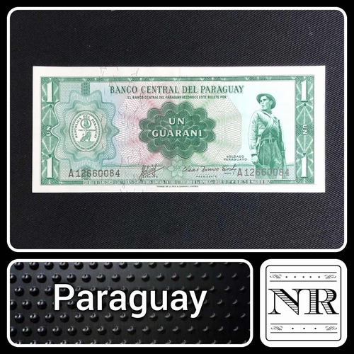 Paraguay - 1 Guarani - Año 1952 (ley) - P #193a 