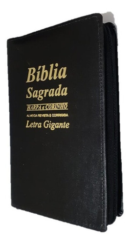 2 Bíblia Sagrada Tamanho Grande Letra Gigante Zíper E Harpa