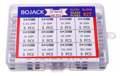 Bojack 12 Valores 60 Pcs Blow Slow Glass Fusibles Surtido Ki