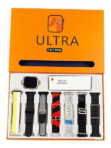 Smartwatch Ultra 7 En 1 Correas Intercambiables Plateado ...