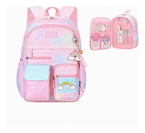 Mochila Infantil Colegiala Niña Mujer Arco Iris