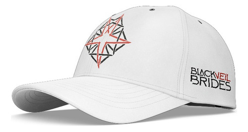 Gorra Blanca Estampada Black Veil Brides Logo Album