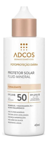 Protetor Solar Facial Adcos Fluid Mineral Fps50 Tonalizante