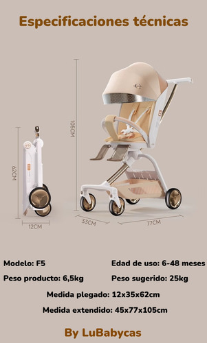 Coche De Paseo 360° Magic Box F5 Blanco Lubabycas