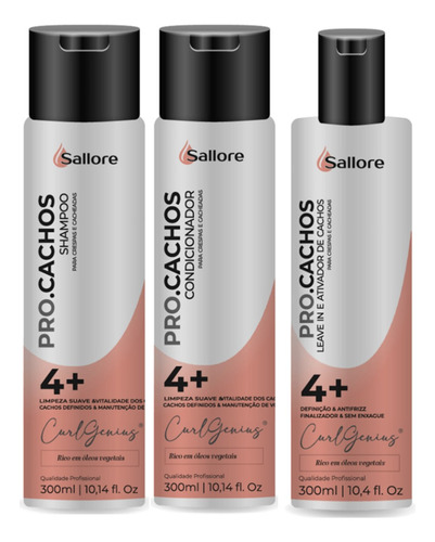 Sallore Pro.cachos Curl Genius Shampoo E Cond E Ativador
