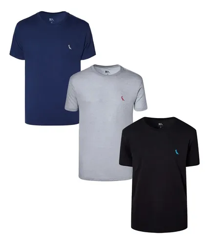Reserva Kit 3 Camisetas Bordadas Céu Reserva