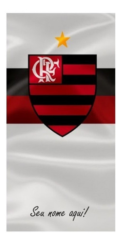 Banner Do Flamengo Em Tecido Oxford Com 2,00x0,95cm