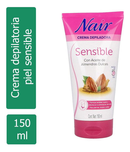 Nair Piel Sensible crema depilatoria Piernas, Brazos y Axilas 150 mL