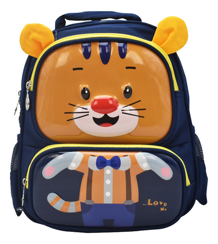 Mochila Tigre Love Me Mini Backpack 3d Azul Ll23kbm021 Lluvia