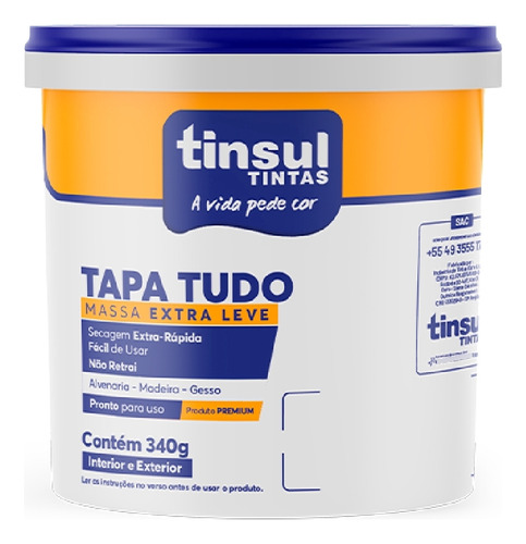 Masilla Multiuso Tinsul Madera Yeso Albañileria 340gr