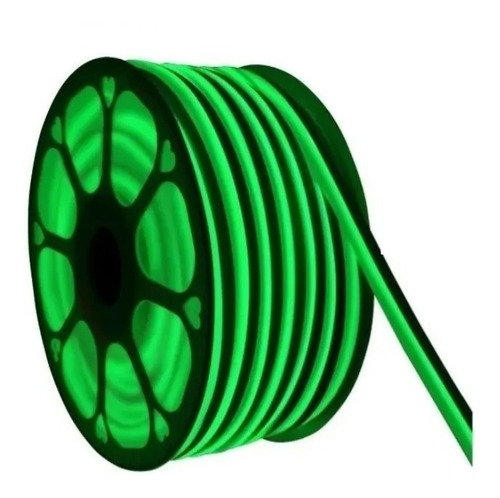 Manguera Led Neon Rollo 25m Ip65 Color Verde 127v 