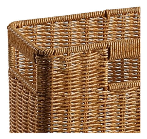Cesta Rectangular Tejida Para Periódicos De 30 Cm X 14 Cm X