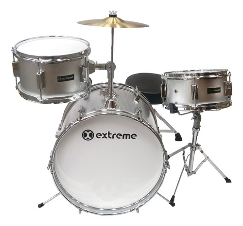 Bateria Extreme Infantil Plata 3 Pzas., Exbt014