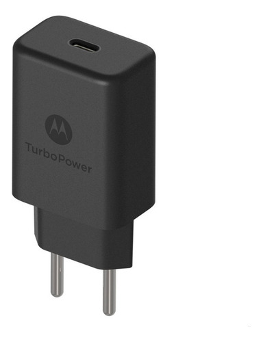 Cargador Motorola Turbo Power tipo c de pared con cable carga turbo negro