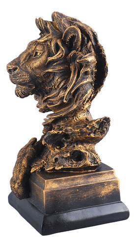 Figura De León De Resina, Innovadora, Vintage, Exquisita Par