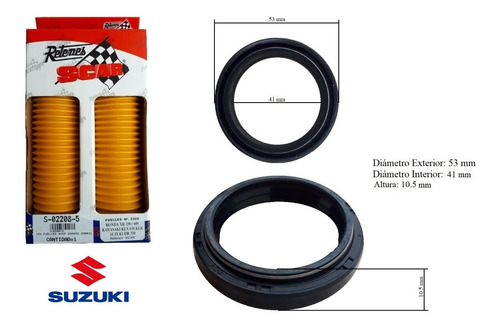 Fuelle Suspensión Delantera+ Retenes+ Guardapo Suzuki Dr350 