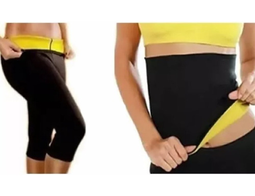 Imagen 1 de 8 de Faja + Calza Reductora Sudadera Neopreno Tipo Hot Shapers