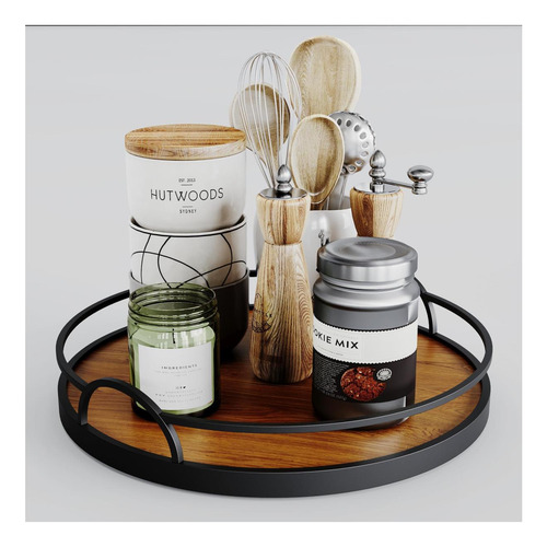Organizador De Susan Lazy - 10 Wooden Lazy Susan Para La Mes