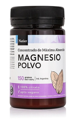 Pack X 3 Citrato De Magnesio En Polvo X150 Gr Natier