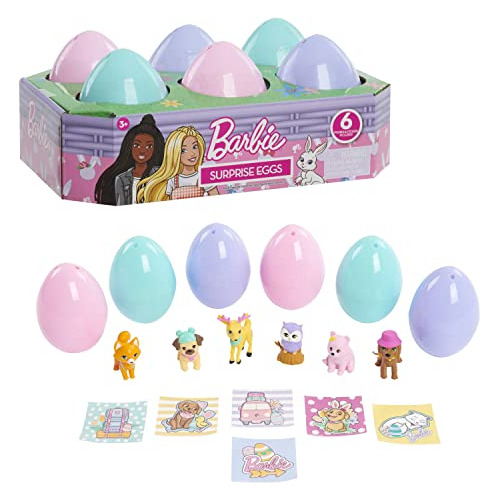 Huevos Sorpresa De Barbie, 6 Cápsulas Sorpresa, Rellen...