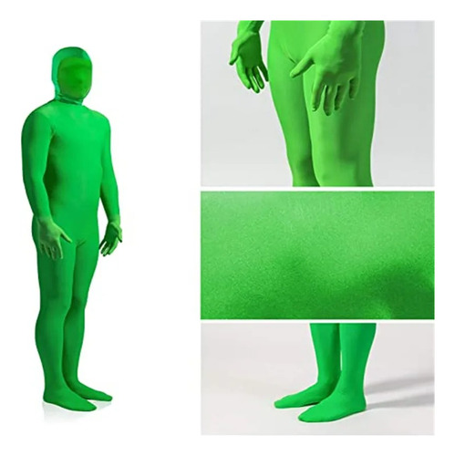 Traje Verde Croma De Cuerpo Completo Para Fotografía 1.80mts